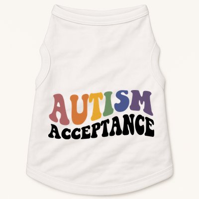 Autism Awareness Acceptance Retro Doggie Tank