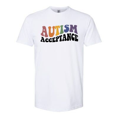 Autism Awareness Acceptance Retro Softstyle® CVC T-Shirt