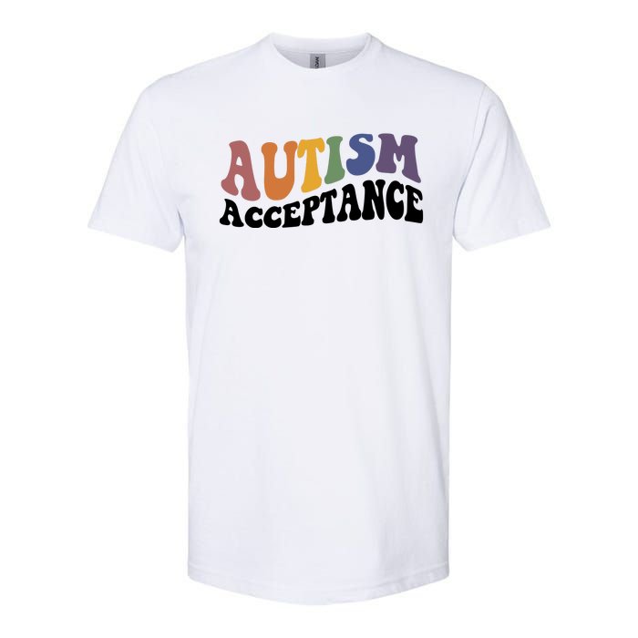 Autism Awareness Acceptance Retro Softstyle CVC T-Shirt