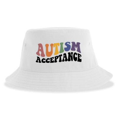 Autism Awareness Acceptance Retro Sustainable Bucket Hat