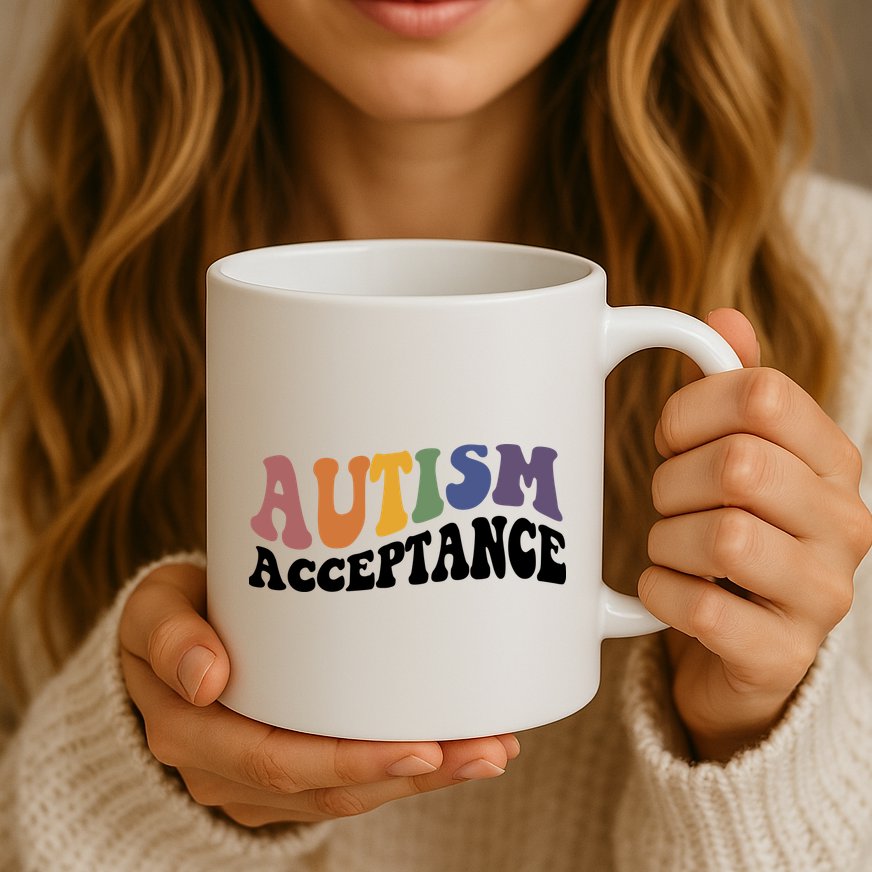 Autism Awareness Acceptance Retro Mug