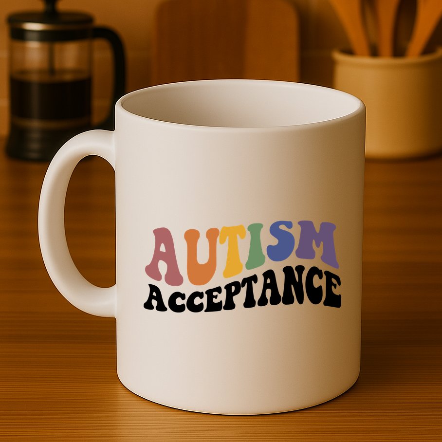Autism Awareness Acceptance Retro Mug
