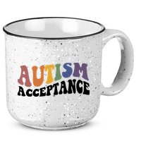 Autism Awareness Acceptance Retro 15oz Campfire Ceramic Mug