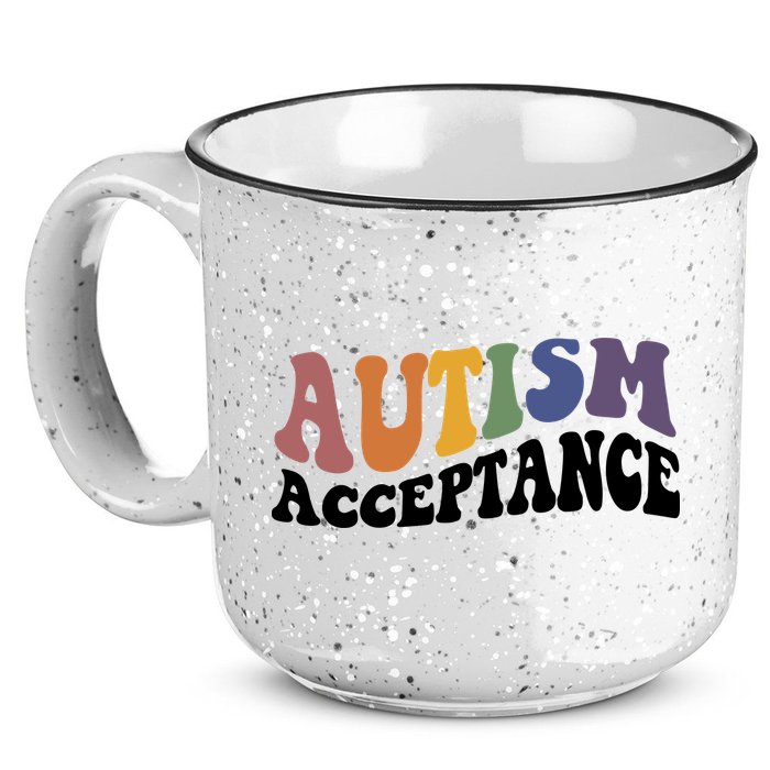 Autism Awareness Acceptance Retro 15oz Campfire Ceramic Mug