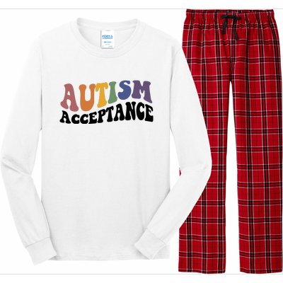 Autism Awareness Acceptance Retro Long Sleeve Pajama Set