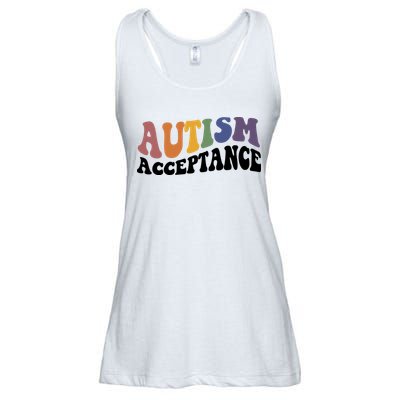 Autism Awareness Acceptance Retro Ladies Essential Flowy Tank