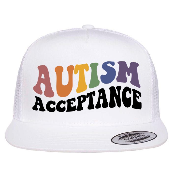 Autism Awareness Acceptance Retro Flat Bill Trucker Hat