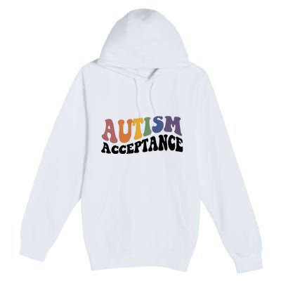 Autism Awareness Acceptance Retro Premium Pullover Hoodie