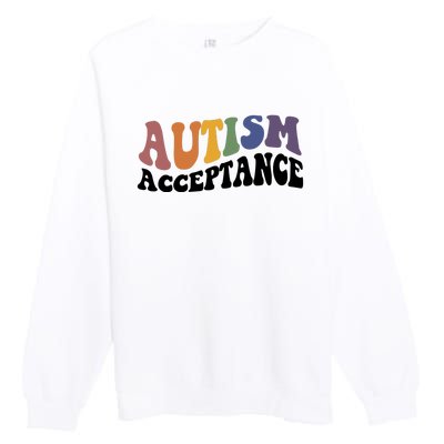 Autism Awareness Acceptance Retro Premium Crewneck Sweatshirt