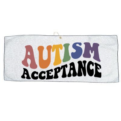 Autism Awareness Acceptance Retro Large Microfiber Waffle Golf Towel