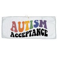 Autism Awareness Acceptance Retro Large Microfiber Waffle Golf Towel
