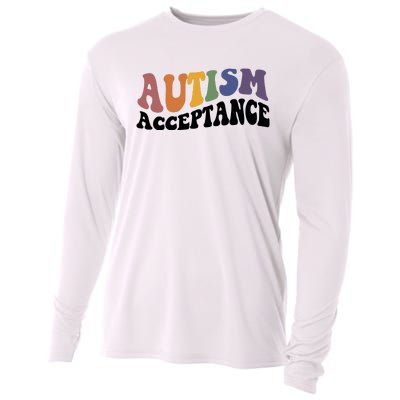 Autism Awareness Acceptance Retro Cooling Performance Long Sleeve Crew