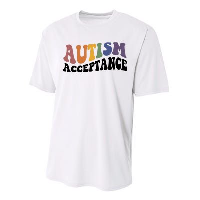 Autism Awareness Acceptance Retro Performance Sprint T-Shirt