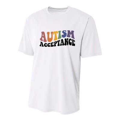 Autism Awareness Acceptance Retro Youth Performance Sprint T-Shirt