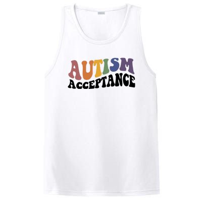 Autism Awareness Acceptance Retro PosiCharge Competitor Tank