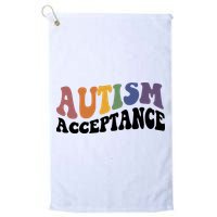 Autism Awareness Acceptance Retro Golf Towel