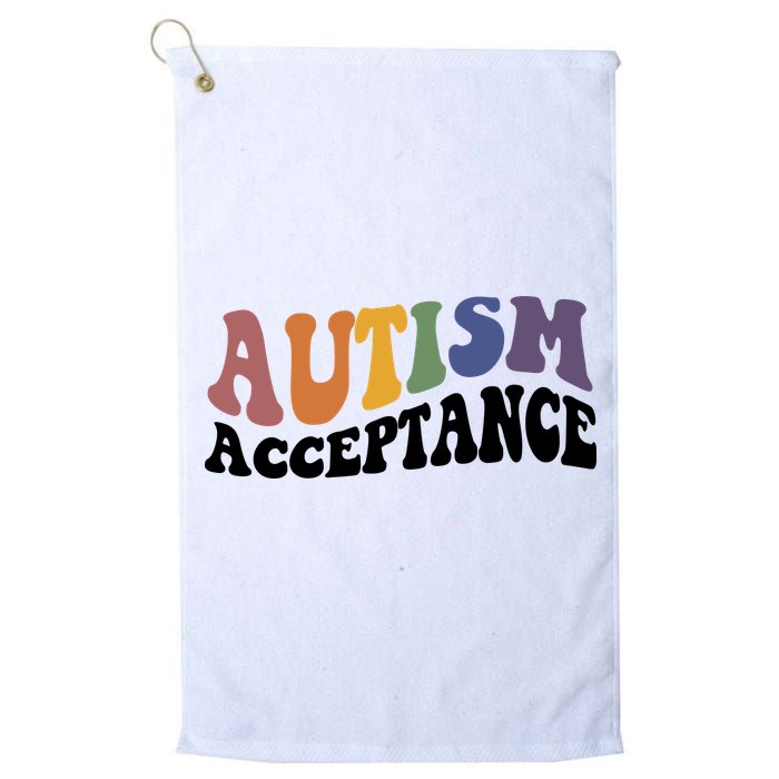 Autism Awareness Acceptance Retro Golf Towel