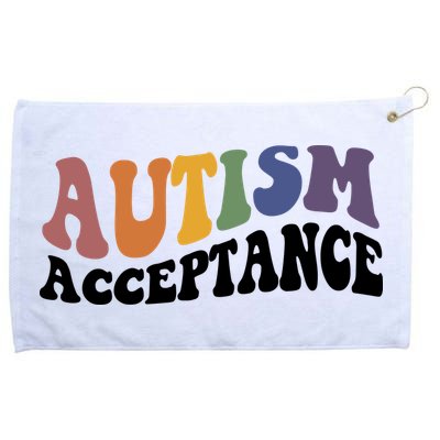 Autism Awareness Acceptance Retro Grommeted Golf Towel
