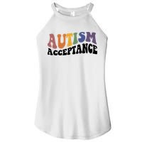 Autism Awareness Acceptance Retro Women's Perfect Tri Rocker Tank