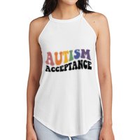 Autism Awareness Acceptance Retro Women's Perfect Tri Rocker Tank