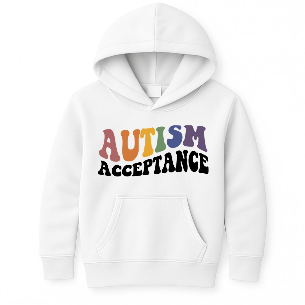 Autism Awareness Acceptance Retro Kids Hoodie