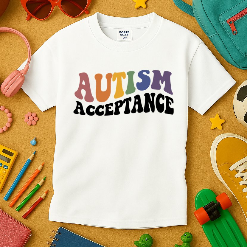Autism Awareness Acceptance Retro Kids T-Shirt