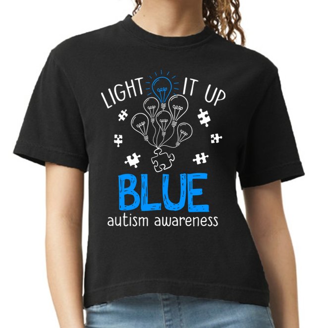 Autism Awareness Autism Support Men Comfort Colors Boxy T-Shirt