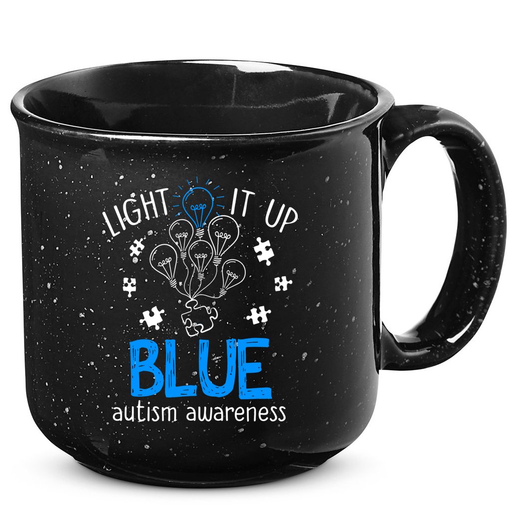 Autism Awareness Autism Support Men 15oz Campfire Ceramic Mug