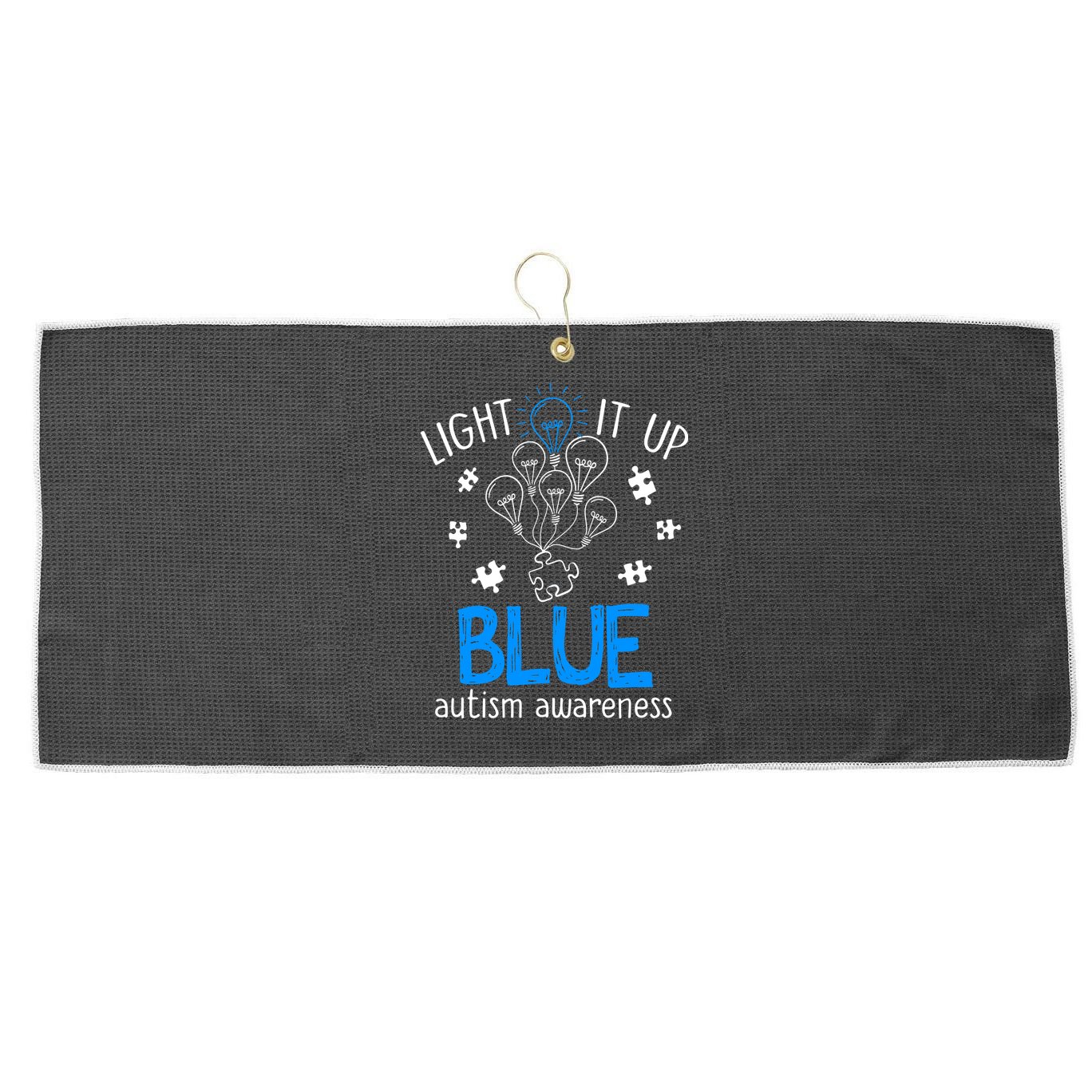 Autism Awareness Autism Support Men Large Microfiber Waffle Golf Towel