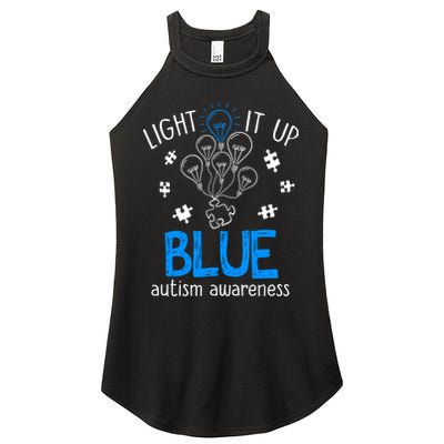 Autism Awareness Autism Support Men Women's Perfect Tri Rocker Tank