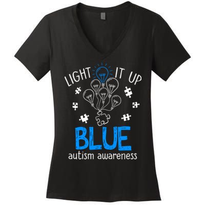Autism Awareness Autism Support Men Women's V-Neck T-Shirt
