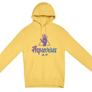 Aquarius Af / Aquarius Birthday Month Astrology And Zodiac Gift Premium Pullover Hoodie