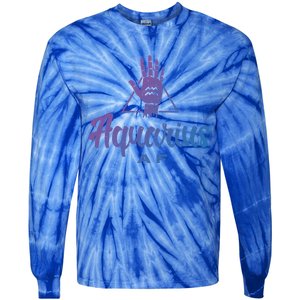 Aquarius Af / Aquarius Birthday Month Astrology And Zodiac Gift Tie-Dye Long Sleeve Shirt