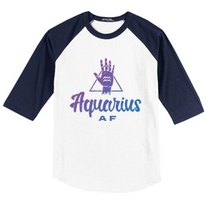 Aquarius Af / Aquarius Birthday Month Astrology And Zodiac Gift Baseball Sleeve Shirt