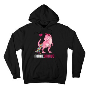 Auntiesaurus Autism Awareness Auntie Saurus Family Hoodie