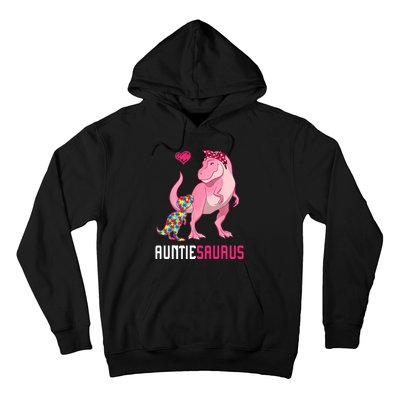 Auntiesaurus Autism Awareness Auntie Saurus Family Hoodie