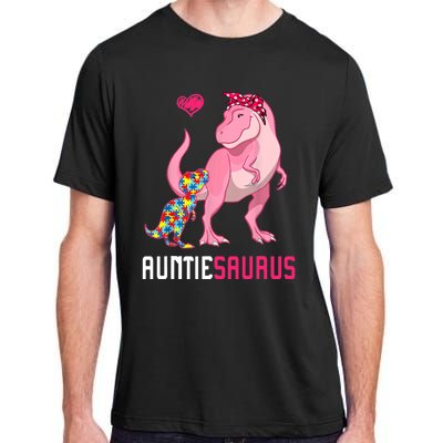 Auntiesaurus Autism Awareness Auntie Saurus Family Adult ChromaSoft Performance T-Shirt