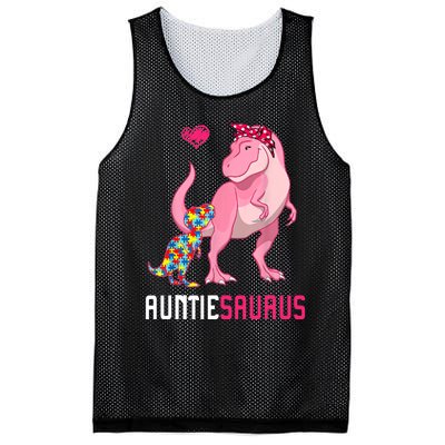 Auntiesaurus Autism Awareness Auntie Saurus Family Mesh Reversible Basketball Jersey Tank