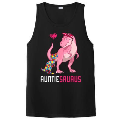 Auntiesaurus Autism Awareness Auntie Saurus Family PosiCharge Competitor Tank