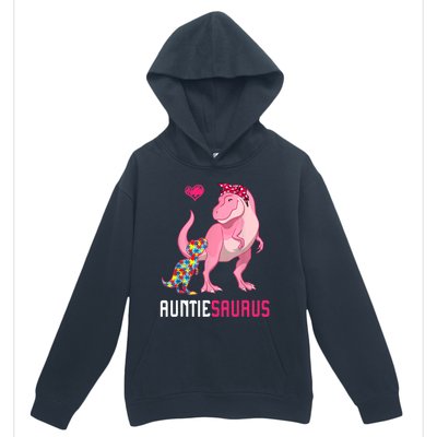 Auntiesaurus Autism Awareness Auntie Saurus Family Urban Pullover Hoodie