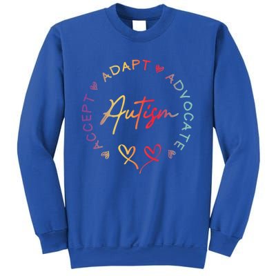 Autism Accept Adapt Advocate Autism Awareness Support Gift Sweatshirt