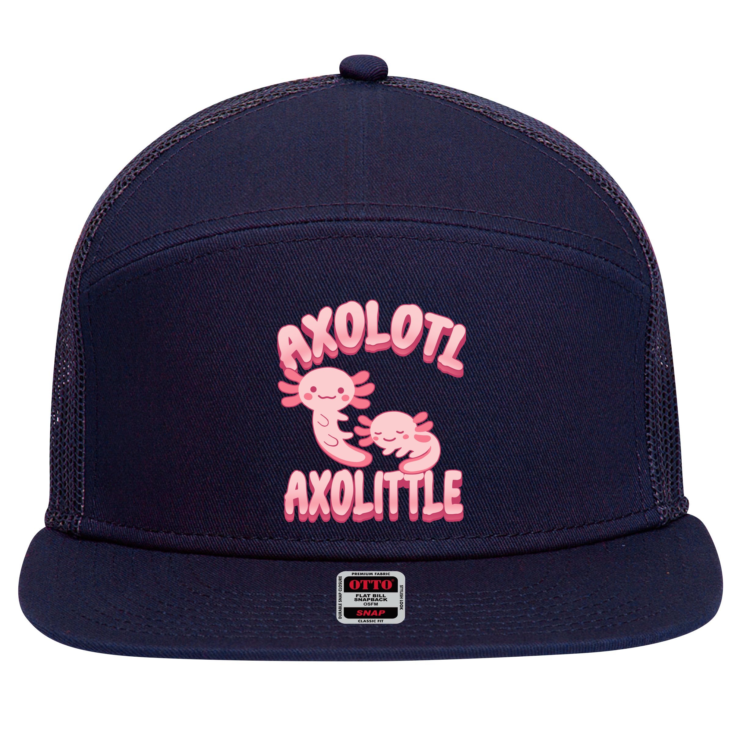 Axolotl Axolittle 7 Panel Mesh Trucker Snapback Hat