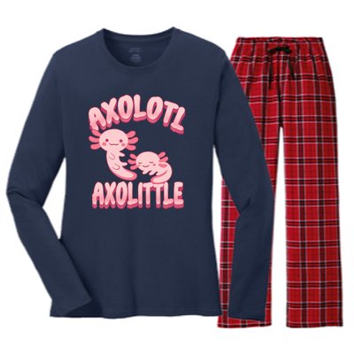 Axolotl Axolittle Women's Long Sleeve Flannel Pajama Set 