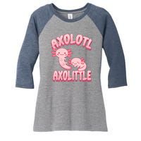 Axolotl Axolittle Women's Tri-Blend 3/4-Sleeve Raglan Shirt