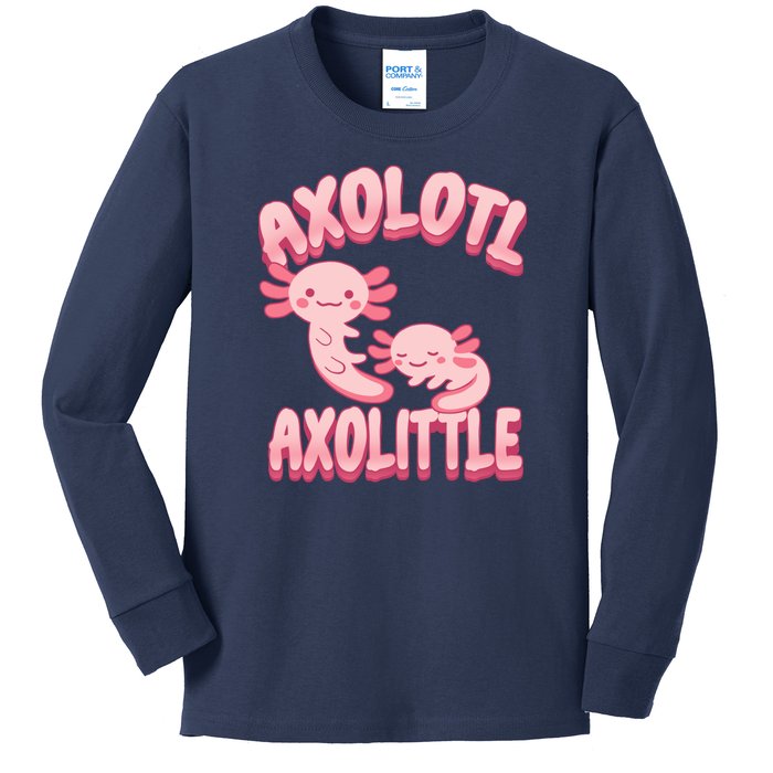 Axolotl Axolittle Kids Long Sleeve Shirt