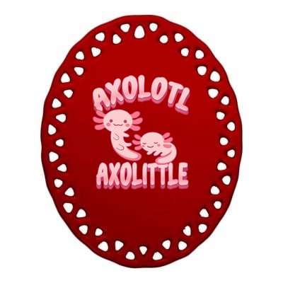 Axolotl Axolittle Ceramic Oval Ornament