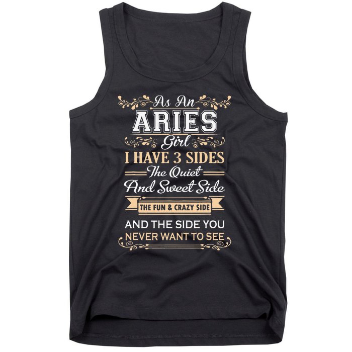 As An Aries I Have Three Sides Tank Top