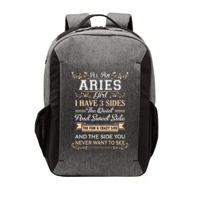 As An Aries I Have Three Sides Vector Backpack