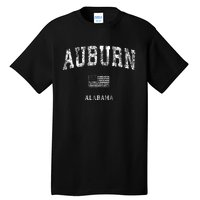 Auburn Alabama Al Vintage American Flag Tall T-Shirt