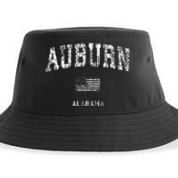 Auburn Alabama Al Vintage American Flag Sustainable Bucket Hat